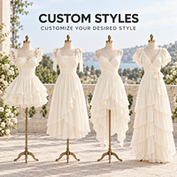 Robe Courte d'Été OEM pour Femme en Mousseline de Soie avec Buste Froncé, Bretelles Volantées, Corset et Ourlet Asymétrique Coupe Trapèze