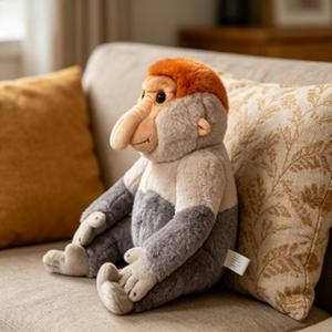 Peluche Personalizzabile di Scimmietta Sorridente, Giocattolo Morbido Imbottito 45cm, Regalo per Bambini e Neonati - Product Image 6