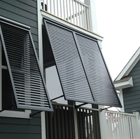 TOMA Moderne Extérieur En Aluminium Persienne Toit Fenêtre Pare-Soleil Mobile Vertical Monté Volets Conception Chinoise Surface Peinte