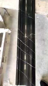 Nero Marquina zwart en wit marmer Plint zwart marmer moulding trim molding - Product Image 2