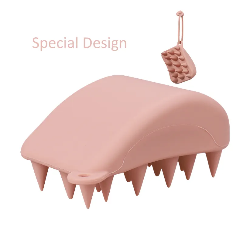 100% brosse à cheveux de bébé en Silicone de qualité alimentaire en forme de souris une pièce en Silicone solide rose