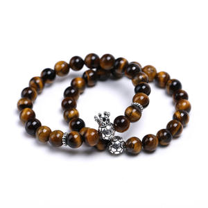 Bracelet de compétition de Football pour hommes, couronne de balle, breloques en pierre naturelle, Bracelet de Football pour <span class=keywords><strong>les</strong></span> Fans de Football, cadeaux - Product Image 1