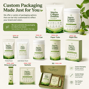 Latte au matcha beauté et protéines pour femmes - Contient du collagène, des probiotiques, de l'huile MCT, des vitamines, aide à nourrir les cheveux, la peau et les ongles - Product Image 3
