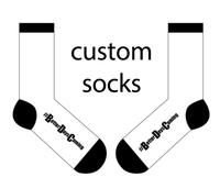 Chaussettes avec logo personnalisé de conception Chaussettes personnalisées en jacquard brodé imprimé Chaussettes en coton unisexe blanc noir pour hommes