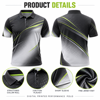 Polo de golf monochrome personnalisé pour homme, respirant, extensible dans les 4 sens, en jersey imprimé numériquement, coupe athlétique, idéal pour les équipes, clubs et tenues de villégiature