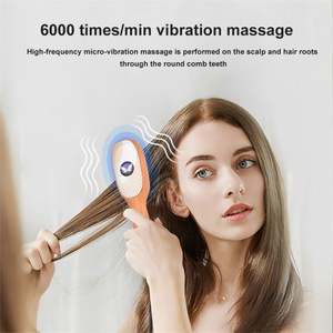 Peine de masaje con vibración roja y azul, peine antipérdida de cabello, dispositivo de crecimiento de cabello, cepillo eléctrico para masaje del cuero cabelludo, aplicador de aceite - Product Image 3