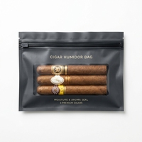 anti-humidité, refermable, sac plastique autoportant, impression sur feuille d’aluminium, pour l’emballage cadeau de cigares