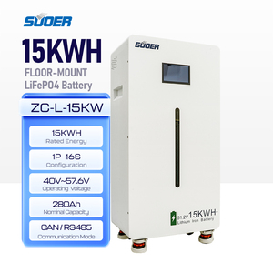 Batteria al Litio Verticale a Parete Suoer per Accumulo Solare 2.5KWH-15KWH 100Ah-280Ah 25.6V-51.2V con Puleggia - Product Image 1