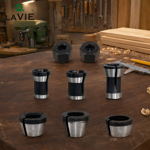 ลาวีชุดอะแดปเตอร์ลดขนาดคอลเล็ต 8 ชิ้น โลหะผสมเหล็ก งานไม้ - Product Image 3