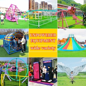 Parc d'attractions extérieur pour enfants personnalisé, sans moteur, avec jeux de vélos à propulsion manuelle et tyrolienne - Product Image 3
