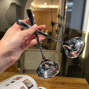 Stainless Steel Long Handle Soup Spoon Deepened Thickened Durable For Household Cooking Serving - Product Image 1