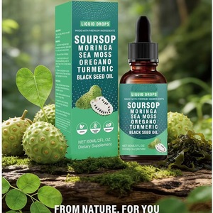 Gotas de Fruta de <span class=keywords><strong>Annona</strong></span> Litchi Herbal de Marca Privada, Gotas de Guanábana, Líquido Oral de Guanábana y Graviola para Adultos - Product Image 2