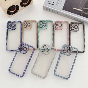Coques de téléphone antichoc en TPU de luxe amusantes avec diamants plaqués pour 13 Pro Max <span class=keywords><strong>14plus</strong></span> - Product Image 2