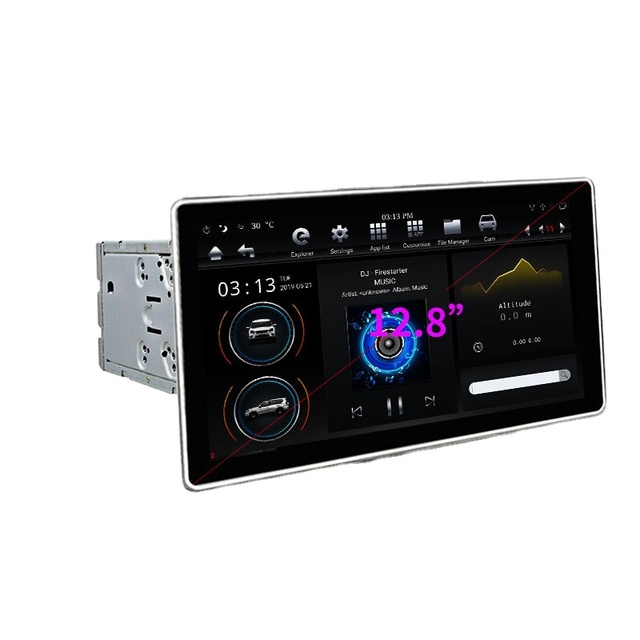 180 Degree Rotated Universal 12.8 Inch Touch Screen Android  Stereo Car DVD Player