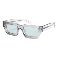 Lunettes de soleil tendance en acétate épais pour hommes, lunettes de soleil carrées polarisées pour femmes, lunettes de soleil rectangulaires pour hommes, style œil de chat