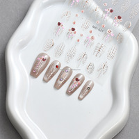 Autocollant pour ongles 3D, squelette punk, style gothique sombre, adhésif, crâne irrégulier, décoration, décalcomanies, 1 pièce