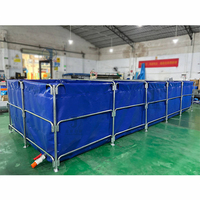 Bâche en PVC durable anti-fuite pour bassin à poissons, bassin à poissons en plastique, bassins d'aquaculture pliables pour poissons