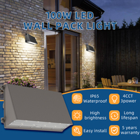 Projecteur mural LED carré en aluminium 60W à coupure totale, diffuseur en polycarbonate, certifié ETL DLC, garantie 5 ans pour jardin et garage
