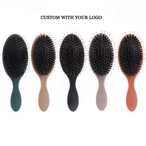 <span class=keywords><strong>Brosse</strong></span> démêlante de haute qualité avec logo personnalisé, coussin en forme de pagaie, poils doux, brosses à cheveux pour cheveux bouclés, épais, humides ou secs, peigne de salon, ventilation - Product Image 4