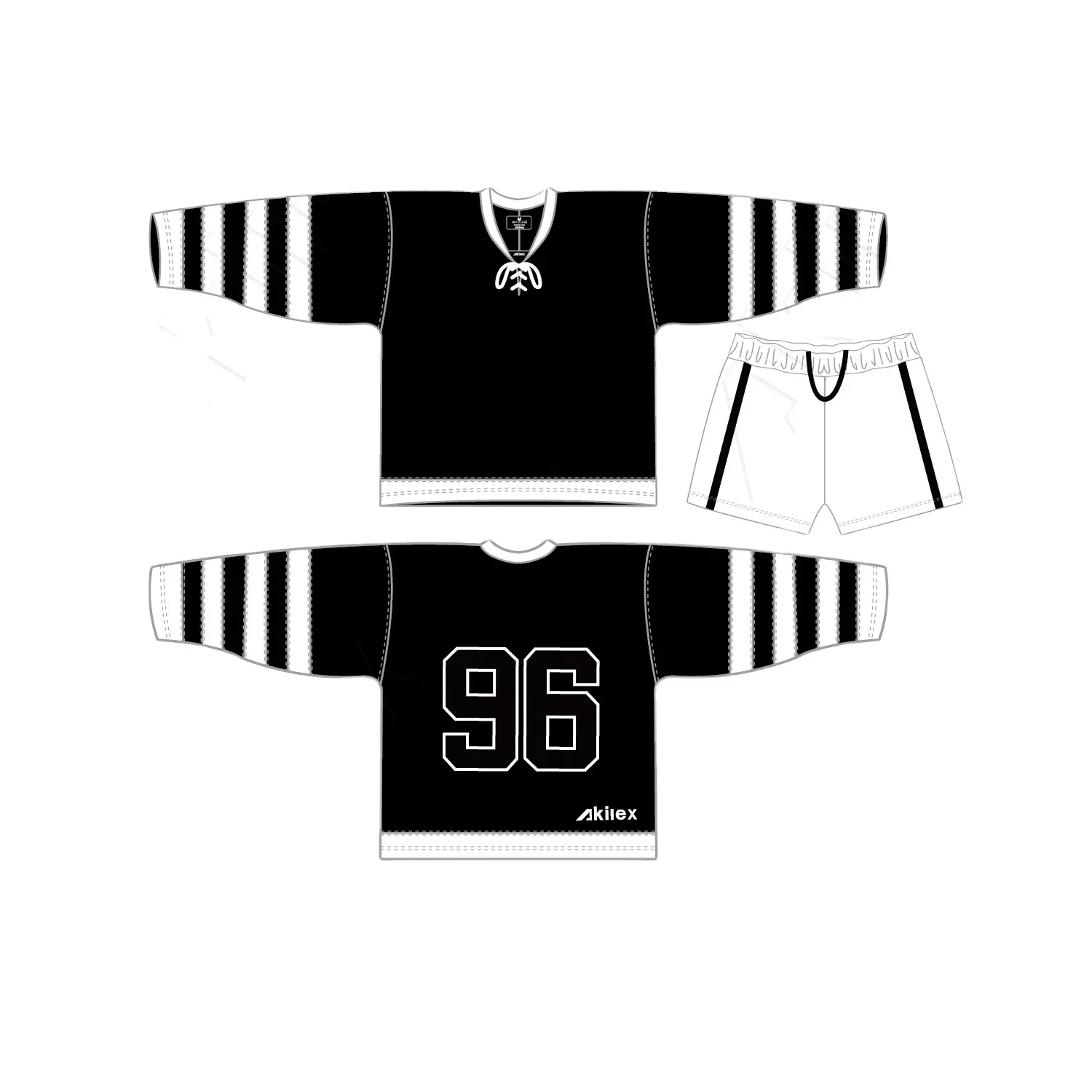 OEM Hochwertiges neues Custom ized Plus Size Doppelseitiges Dressing Atmungsaktives, leichtes Jugend team aus Stoff Eishockey-Trikot