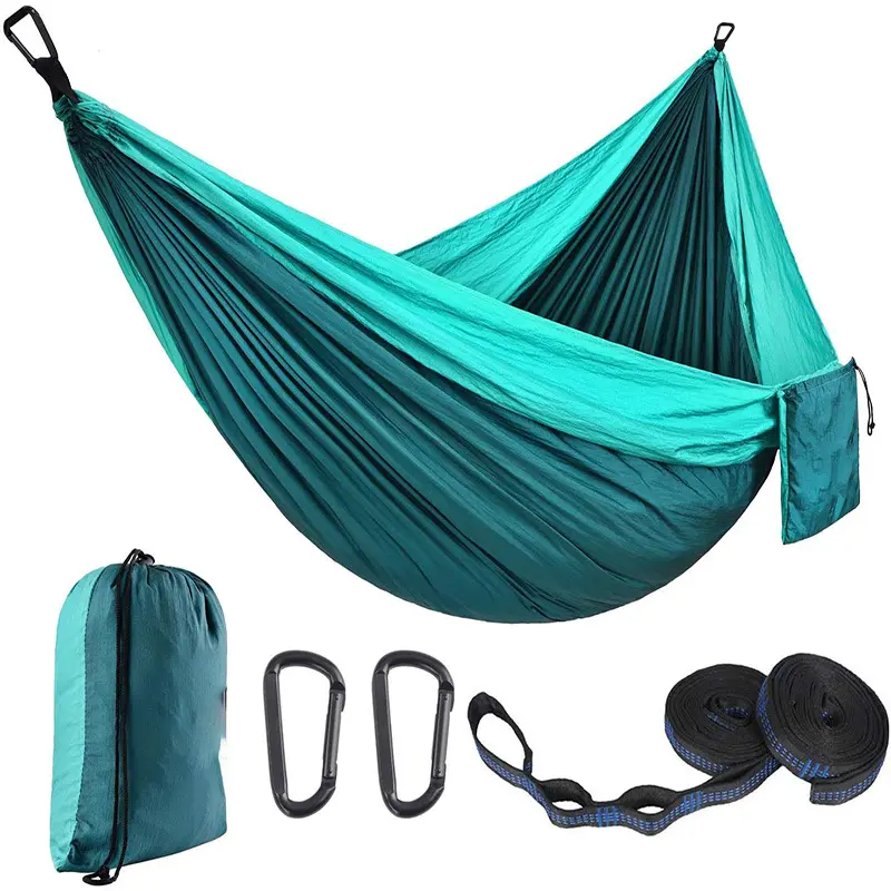 Outdoor Camping Hammock Portable Lightweight Nylon Parachute Hammocks for Backpacking Travel Hiking