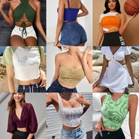 Ropa Nueva 2023, Top Corto para Mujer, Camiseta a Bajo Precio, Ropa al por Mayor, Vestido Informal, Ropa Usada, Vestido para Mujer