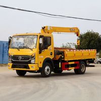 Camión Volquete Pequeño DFAC de 4 Toneladas con Grúa, Camión Volquete Mini 4x2 con Grúa en Venta