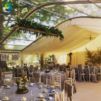 Grandes tentes de réception en PVC blanc sur mesure pour mariages et événements, chapiteaux 40x60m, qualité commerciale, robustes pour l'extérieur