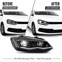 Pour Volkswagen POLO 2011-2018 modifiée avec des feux de jour à LED et des clignotants séquentiels