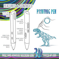 Nuevo Lápiz 3D con Pantalla LED, Filamento DIY, Juguete Creativo, Regalo Recargable, Lápiz de Impresión 3D Educativo para Dibujo Infantil