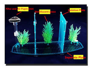 LED Light Acrylic Three Splits Betta Fish Bowl Triple <strong>Bow</strong> Fighting Isolation Breed Box for <strong>Aquarium</strong> - Product Image 6