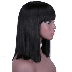 <span class=keywords><strong>Peluca</strong></span> de cabello humano liso de alta densidad, pelo largo recto bob hecho a máquina color rubio 9a pixie rojo de alta densidad - Product Image 4