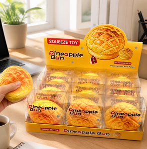 Pineapple Bun Squeeze <b>Toy</b> Stress Relief Fidget <b>Toy</b> Soft Squishy Food Inspired <b>Desk</b> Relax Gift - Product Image 4
