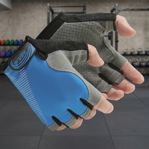 Gants de cyclisme mi-doigts en cuir pour hommes et femmes, respirants, en Spandex, antidérapants, protection de la paume, pour VTT et activités de plein air - Product Image 2