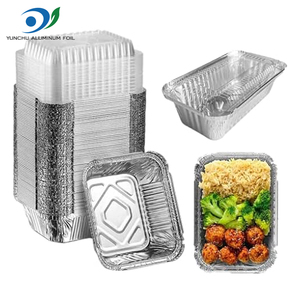 Nhà Máy Tùy Chỉnh Kích Thước Đầy Đủ Sâu Takeaway Nhôm Khay Hình Chữ Nhật Nhôm Lá Thực Phẩm <span class=keywords><strong>Container</strong></span> Có Nắp Đậy - Product Image 4