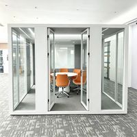 Salle insonorisée multi-personnes, cabine silencieuse, bureau, salle de réunion, salle de négociation, cabine acoustique, design moderne, cadre en aluminium, utilisation hôtelière