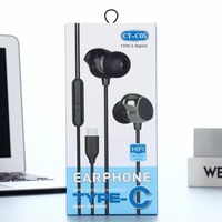 Écouteurs intra-auriculaires filaires CY-C05, son clair, microphone sport, prise Type C pour iPhone Samsung, casque pour jeux et musique, universel