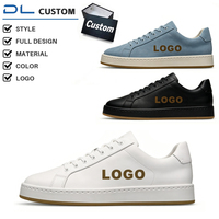 Sneakers basses décontractées en cuir pleine fleur unisexes minimalistes personnalisables avec logo OEM ODM – Chaussures streetwear et de tous les jours haut de gamme