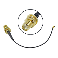 Waterproof IP55 1.37mm Coaxial Communication Cable SMA Female Bulkhead to UFL Extension Cable 5cm for GSM/WiFi/GPS