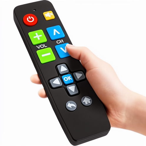 Vizio Replacement TV Remote-Big Button Design Plastic Material Compatible All Vizio TVs (Black)-Simplified Easy Use (2xAAA