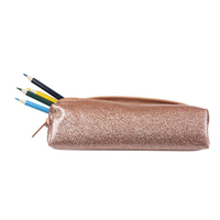 Trousse à crayons personnalisable en polyester avec fermeture éclair, petite, grande capacité, pour écoliers - Vente en gros (uniquement la trousse)