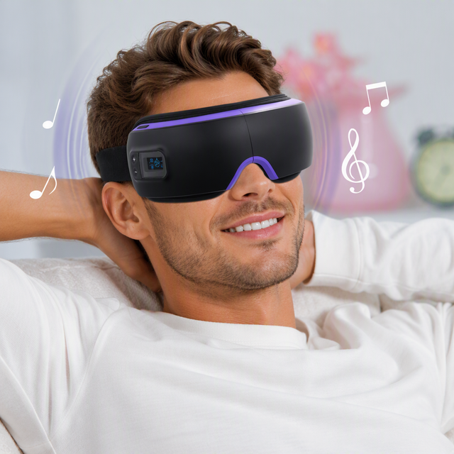 Automatic Electric Home Use Eye Massager 16 Acupuncture Points New Sell Kneading Vibration Features for Meditation Stress Relief
