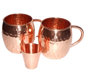 Premium Demanding Solid <b>Copper</b> <b>Cup</b> Handmade Moscow <b>Copper</b> Mule Mug Gift Set of Two Pcs Engraved Beer Drinking <b>Copper</b> - Product Image 2