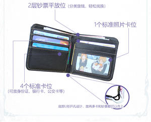 Portefeuille court 36 styles pour femmes hommes enfants Xiao Ganyu Klee Keqing Raiden Shogun SHEN Portefeuilles Anime PU Purse - Product Image 6