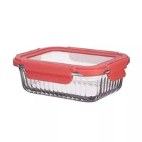 Boîte à lunch étudiante en verre à haute teneur en borosilicate grande capacité avec four à micro-ondes joint spécial bol de riz frais