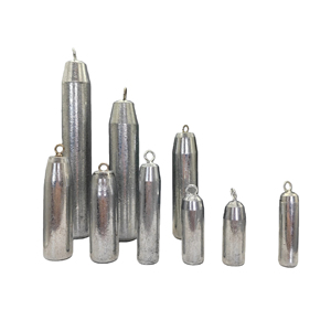 Piombi da Pesca Cilindrici Anulati in Zinco Elettroplaccato Anti-attorcigliamento ad Affondamento Rapido per Pesca in Mare, Acque Profonde, Acqua Salata e Dolce - Product Image 1