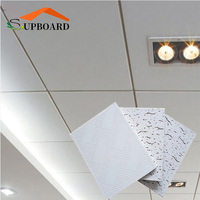 Plaques de plafond en plâtre à motifs, en gypse, 60x60, pour les installations de plafond de bureaux et de salons