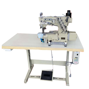 Industrial Computerized Programmable High-Speed Motor Flat Bed Triple Needle Lock Stitch <b>Sewing</b> <b>Machine</b> OREN New Model RN9300-A - Product Image 1