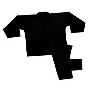 Elegante traje de Karate unisex personalizado, uniforme de Judo/taekwondo rojo, negro y blanco con logotipo OEM, ropa deportiva para hombres - Product Image 1