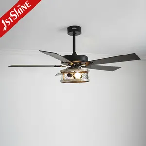 Ventilatore da soffitto 1stshine ventilatore da soffitto a distanza in stile industriale MDF da 52 "con luce a LED